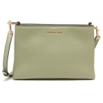Michael Kors Trisha Medium Pebbled Leather Crossbody Bag - 35H1G9TC8L - Light Sage