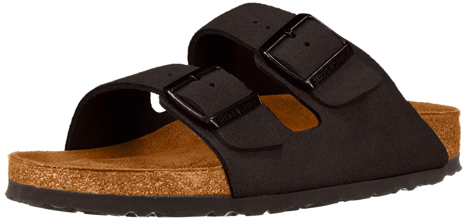 31XHEuo2T2L.jpg Birkenstock Arizona Soft Footbed Black Suede Narrow Width - EU Size 44 / Men's US Size 11-11.5 - Image 1