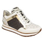 Michael Kors Maddy Trainer Vanilla/Brown Sneakers Shoes (49T8MAFS1B) 9