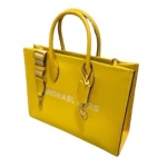 Michael Kors Mirella Medium EW Tote Crossbody Shopper Bag Golden Yellow Leather - 35S4G7ZT2L