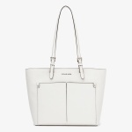Michael Kors Jet Sest Travel Medium Double Pocket Tote (Optic White)