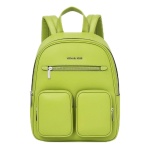 Michael Kors Jet Set Medium PVC Fashion Pocket Function Shoulder Backpack (Lime)