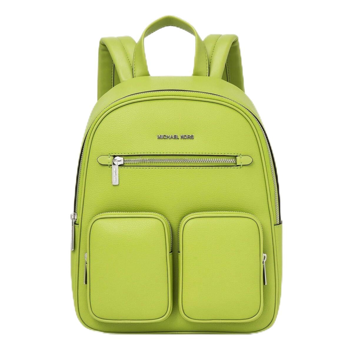 51jPbV7itL.jpg Michael Kors Jet Set Medium PVC Fashion Pocket Function Shoulder Backpack (Lime) - Image 1