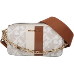 Michael Kors Jet Set-Sm Double Zip Camera Chain Crossbody Brown Luggage