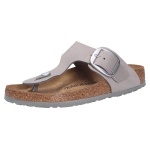 Birkenstock Unisex Gizeh Big Buckle Nubuck Leather Dove Gray Sandals 10 W / 8 M US