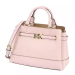 Michael Michael Kors Reed Large Leather Belted Satchel Handbag Bag, Powder Blush