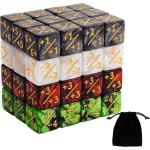 48 Pieces MTG Counter Dice Set +1/+1 Counters Tokens Marble Life Plus One Dice for Magic The Gathering, MTG, Table Top Game Accessories, 4 Styles