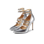 Michael Kors Tia Pump Silver 8 M