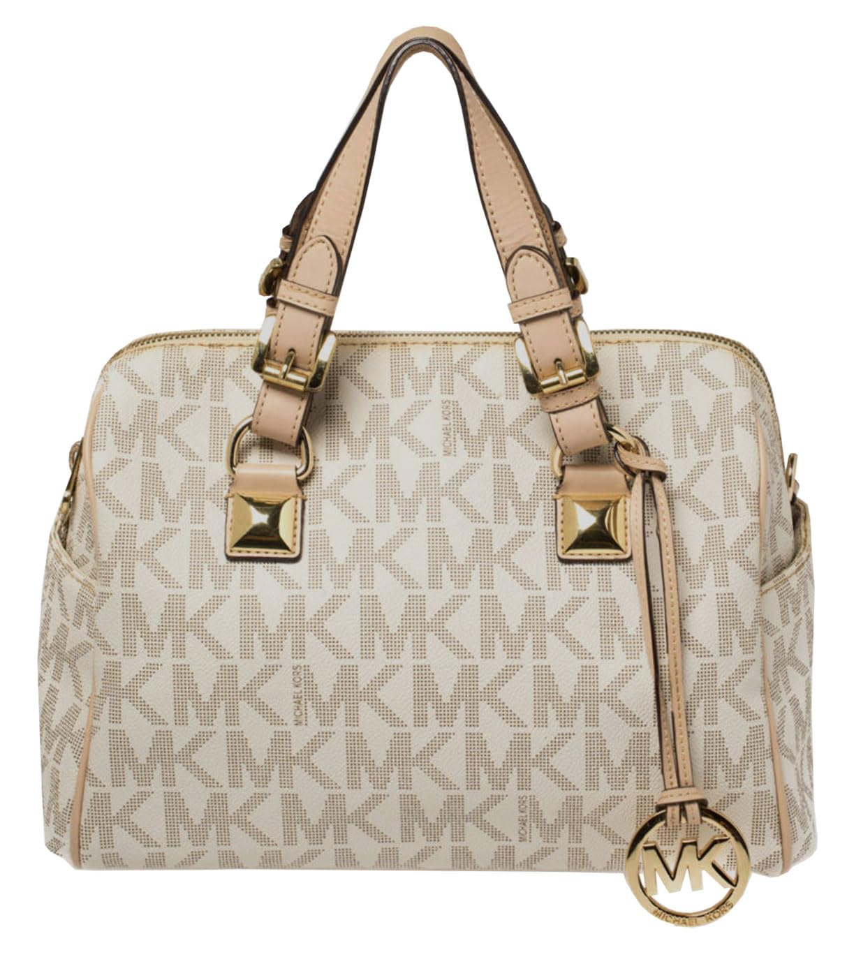 71uokKAX6lL.jpg Michael Michael Kors Women's Grayson Small Empire Signature Logo Duffel Crossbody Bag - Image 1