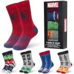 Marvel Mens Calf Socks, Soft, Comfortable, Breathable Crew Socks for Work, Sports Casual Pack of 5 - Mens Gifts